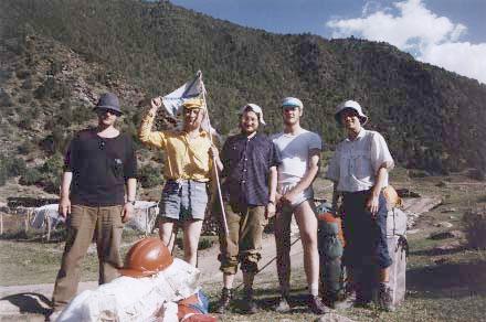 About to set off.  Left to right, Kostya, Valody, Kirill, Alexey, and
me.